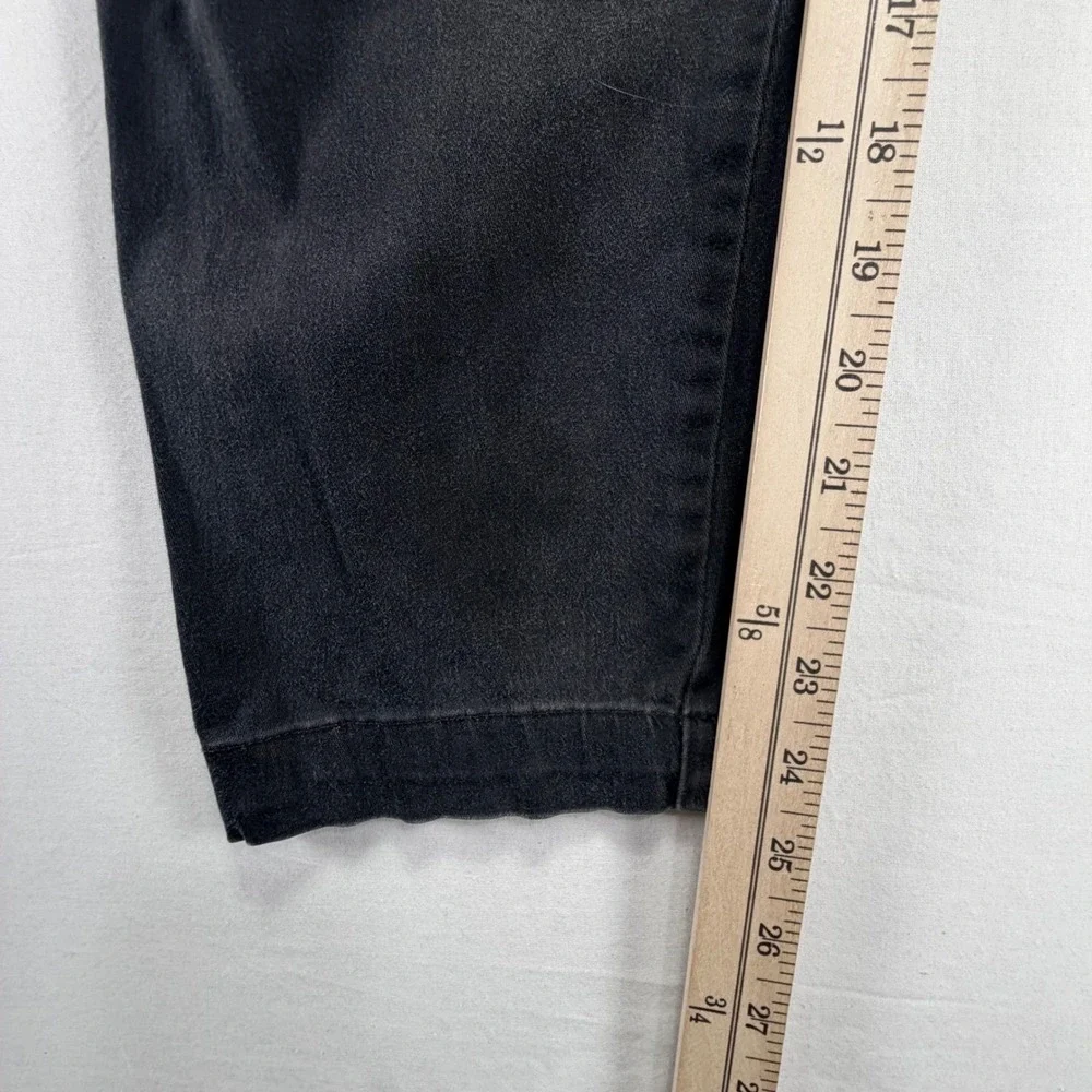 ESGADA Black Denim Jeans Embroidered Logo Duck Detail Women's EUR 40 US 4‎